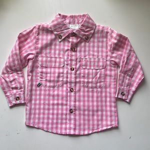 Prodoh light pink gingham fishing shirt